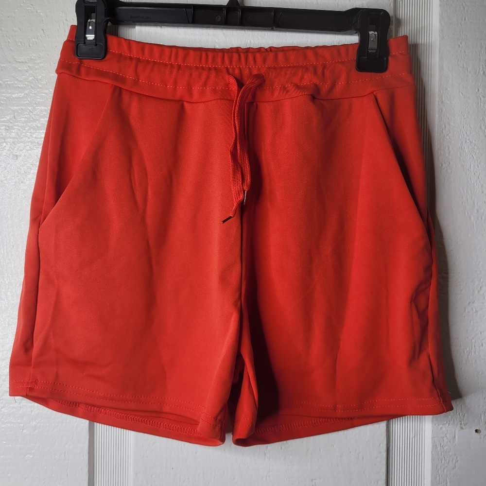 Marysol.Boutique Shorts Set Red Sleeveless High Waisted Drawstring Women's - Picture 6 of 8